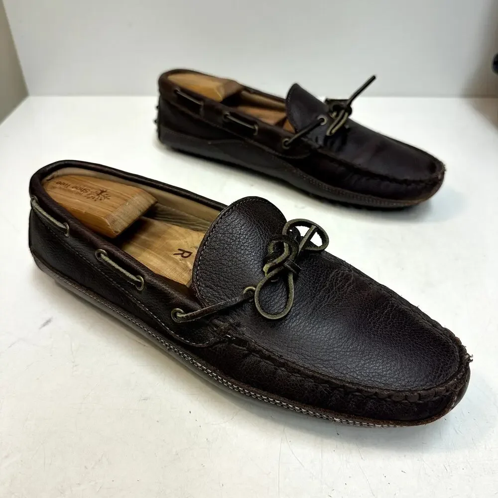VERY GOOD Rancourt & Co. x Cole Haan Brown Driver Moccasin Maine USA 9.5 D